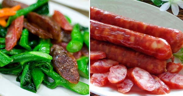 Cải ngồng xào lạp xưởng